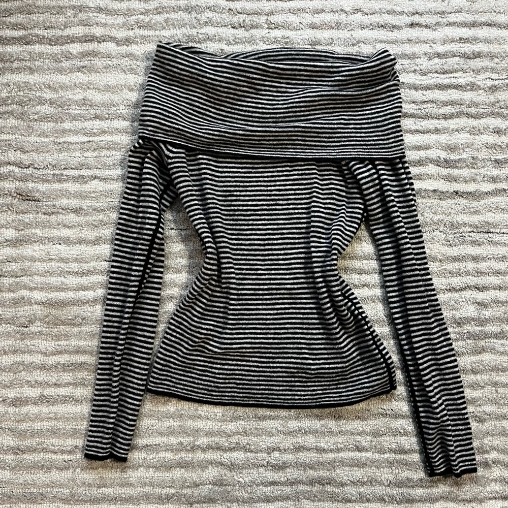 Striped Off-Shoulder Sweater